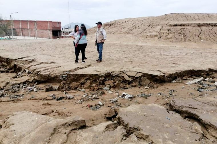 Ciclón Yaku intensas lluvias causan grietas en huaca San Pedro de