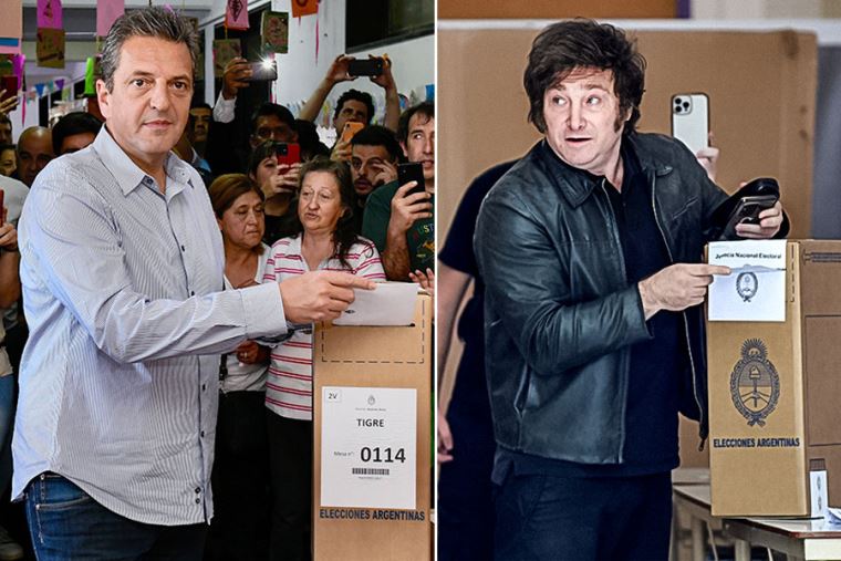 Milei y Massa Cierran los centros de votación en Argentina con una