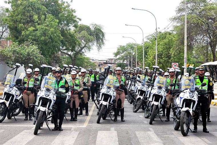 Policía Nacional recibe 150 motos nuevas para luchar contra la delincuencia en Piura