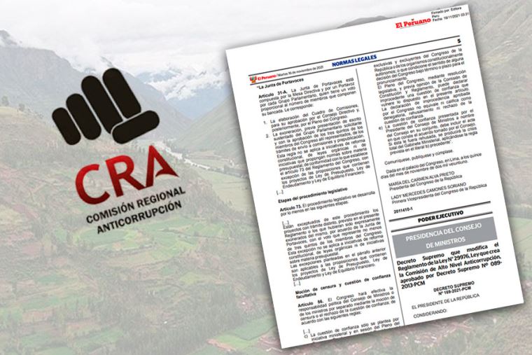 Gobierno precisa las funciones de las comisiones regionales anticorrupción