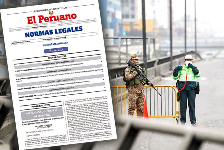 ¡ya Es Oficial Este Es El Decreto Supremo Que Declara El Estado De Emergencia En Todo El País 