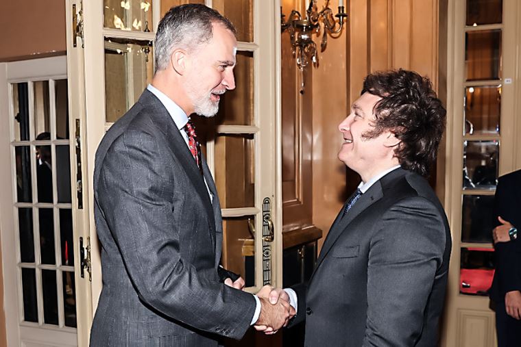 Milei recibió al rey de España y espera a Zelenski antes de asumir el ...